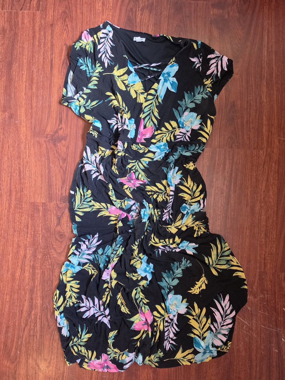 Black Floral Wrap Maxi Dress